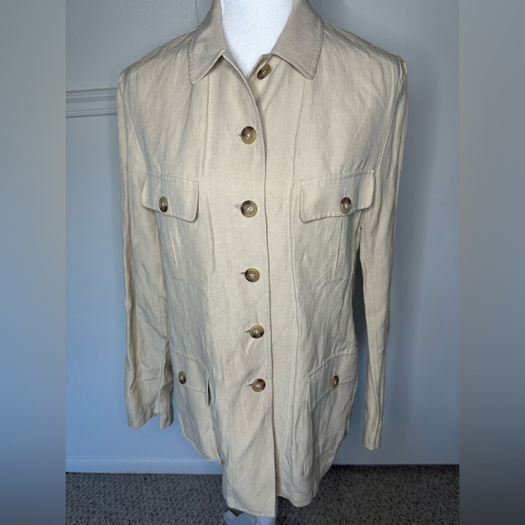 Ralph Lauren Cream Utility Jacket with Lightweight Fabric size M - Picture 2 of 10